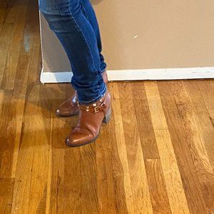 Guess Cognac Gold Studded Bootie Size 9.5